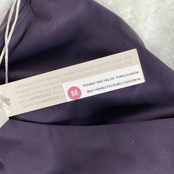 Buff bunny collection Twist-Front Sports  poshknit twist halter purple shadow - Picture 2 of 7